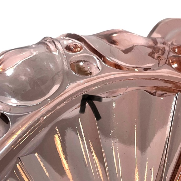 Vintage 1930s Anchor Hocking Relish Dish Depression Glass Oyster and Pearl - Picture 7 of 9